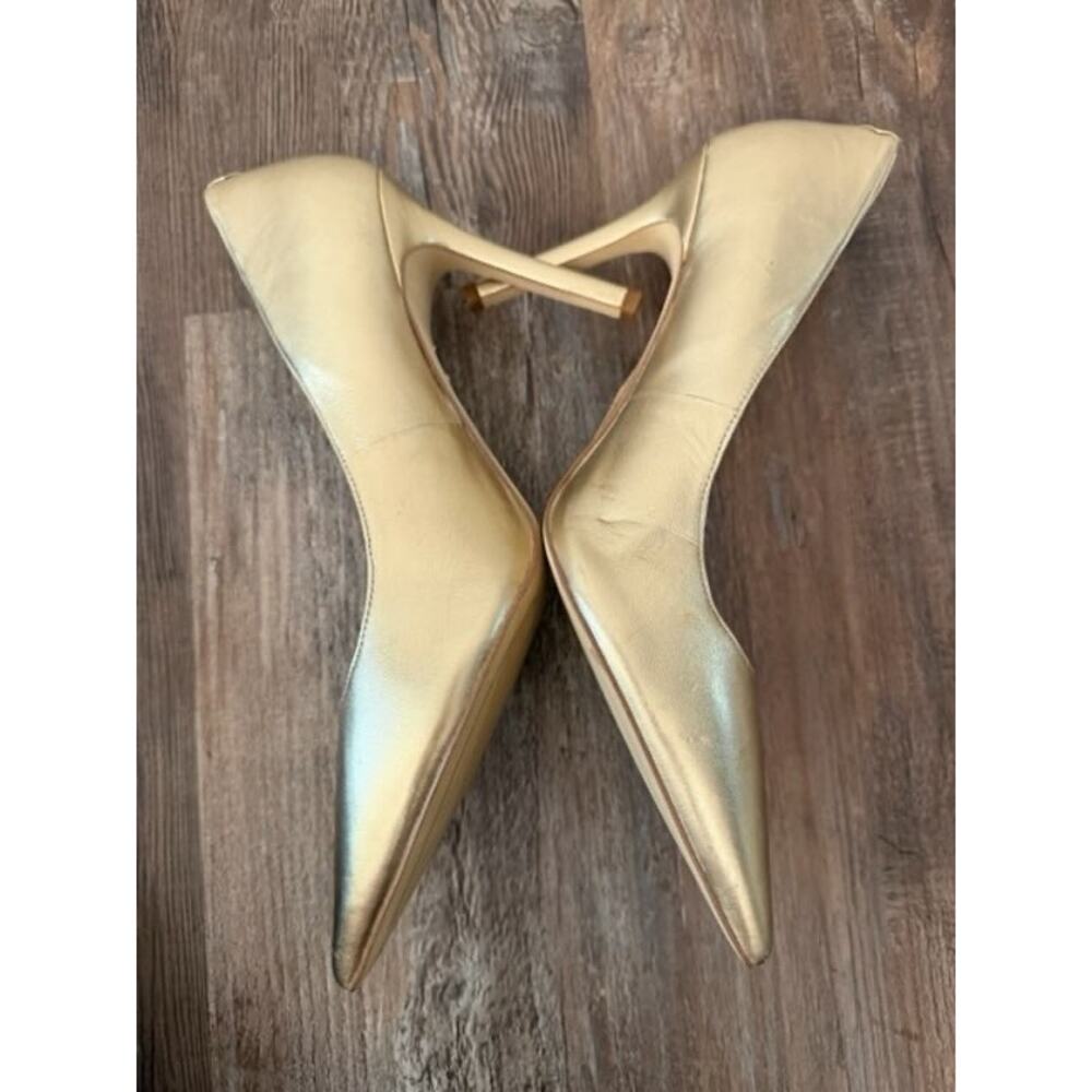 Sam Edelman Women’s Gold Metallic Stiletto Pointed Toe Dress Pumps sz 11 EUC - Picture 6 of 10